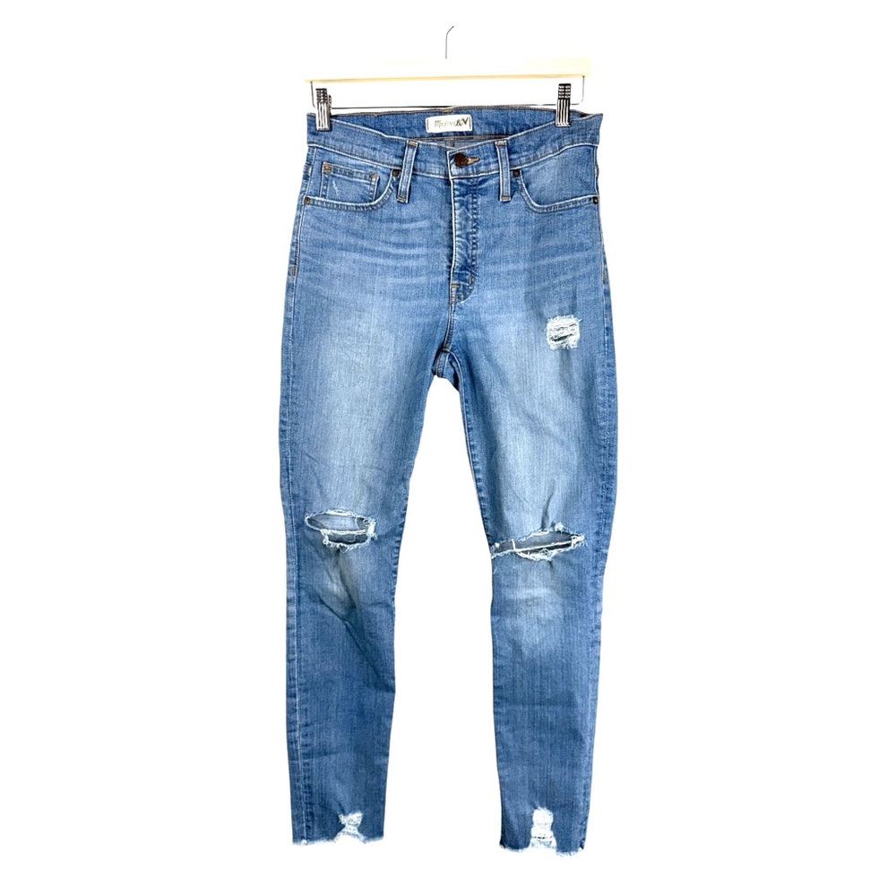 Madewell Light Blue Ripped Skinny Jeans